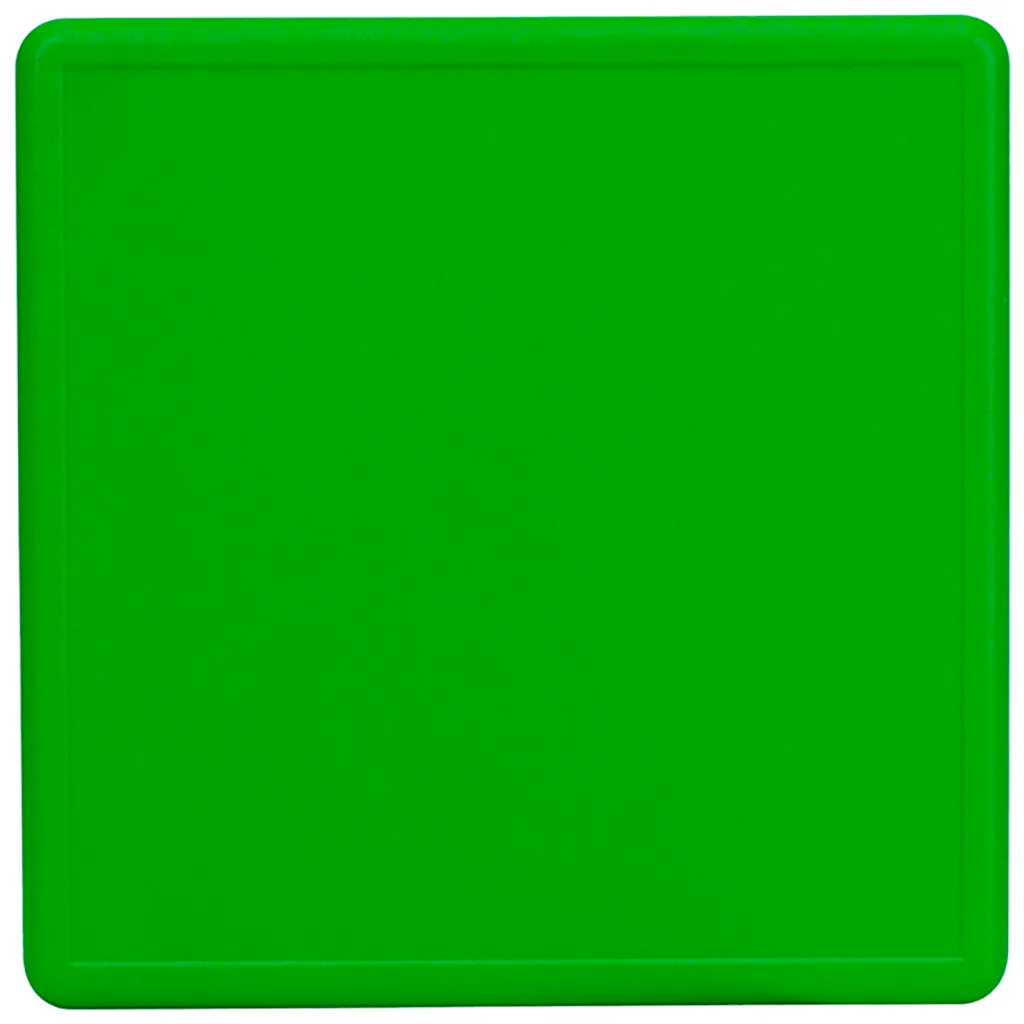Top surface of green folding table