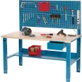 Global Industrial™ Adjustable Height Workbench with Pegboard Panel