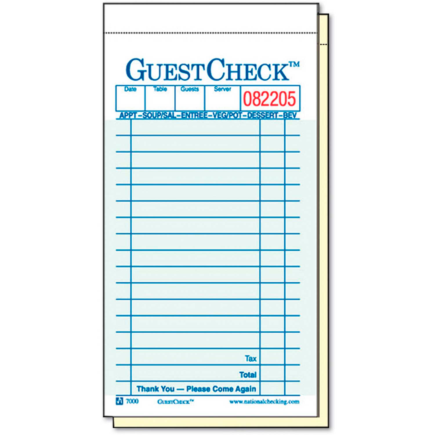Table Service Check Racks & Supplies GuestChecksTM Restaurant Guest