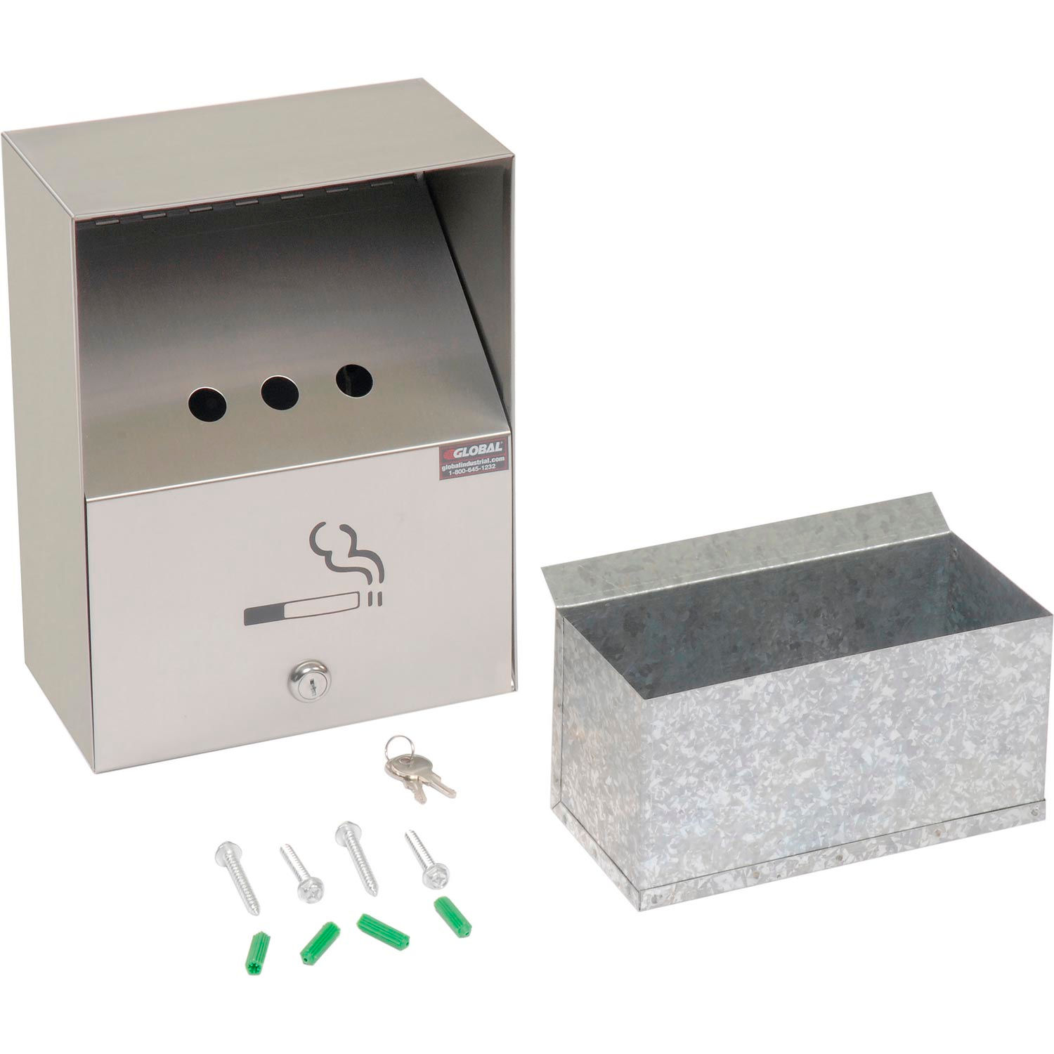 Outdoor Ashtrays Wall Mount Ashtrays Global Industrial™ Stainless