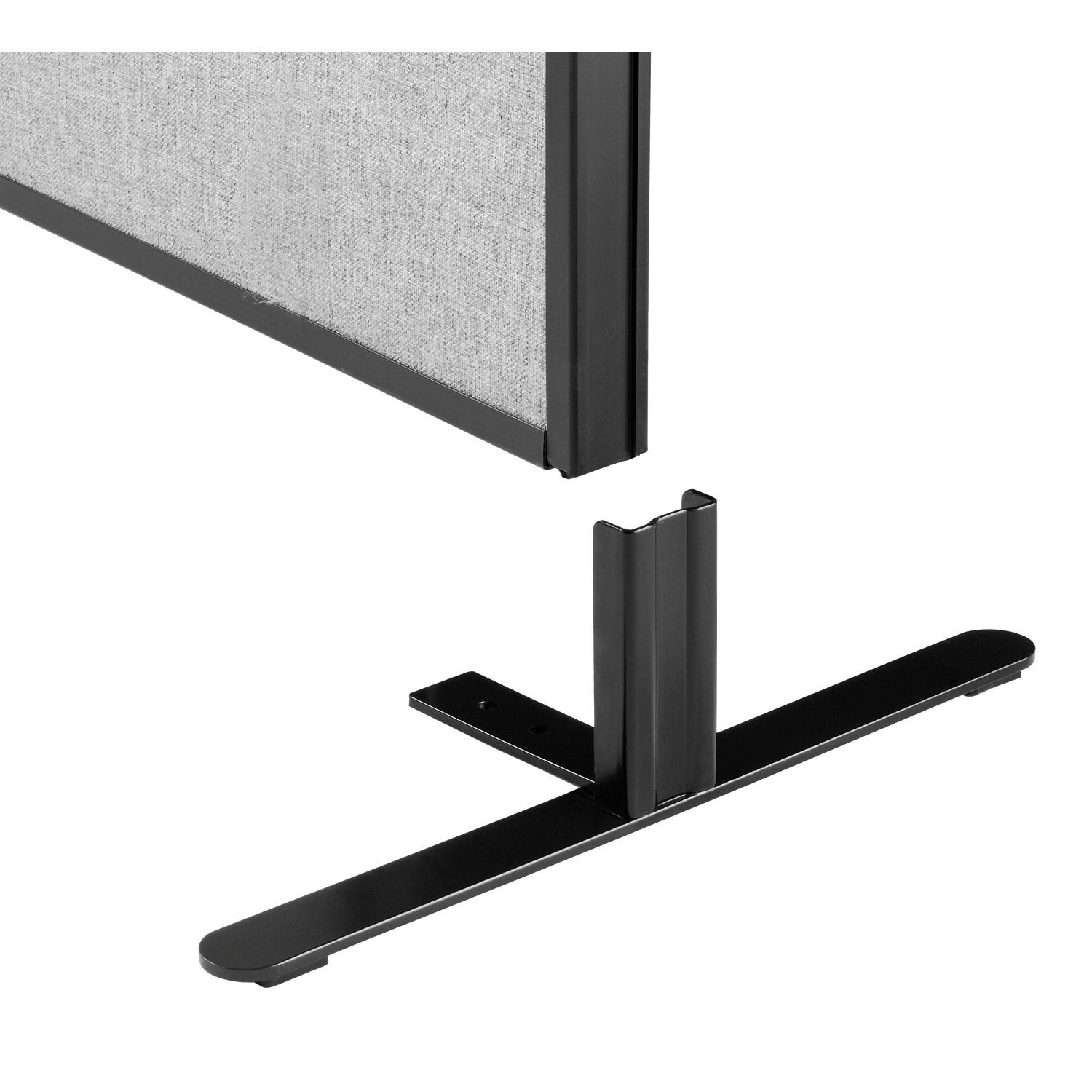 48-1/4"W x 72"H Freestanding Office Partition Panel Gray