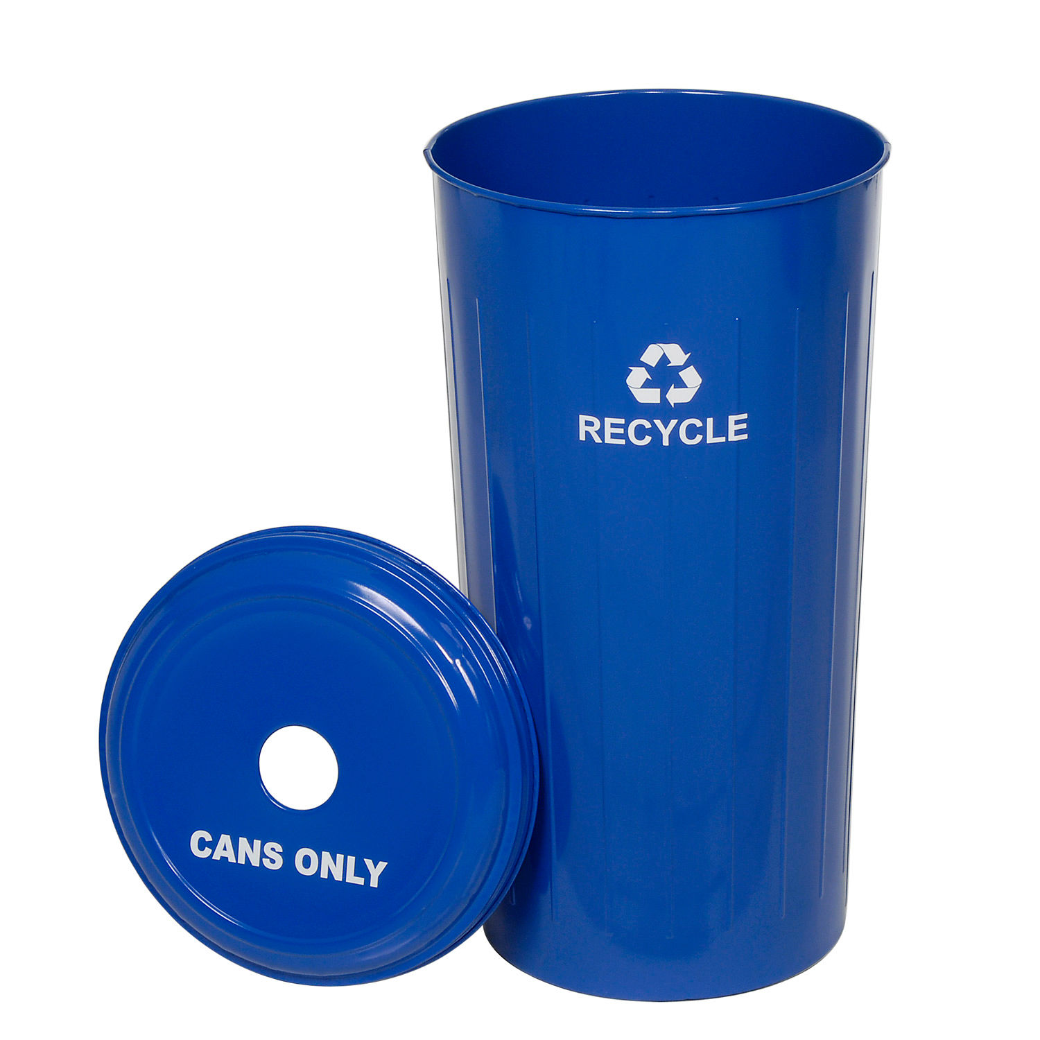 Garbage Can & Recycling Recycling Round Steel Blue Recycling