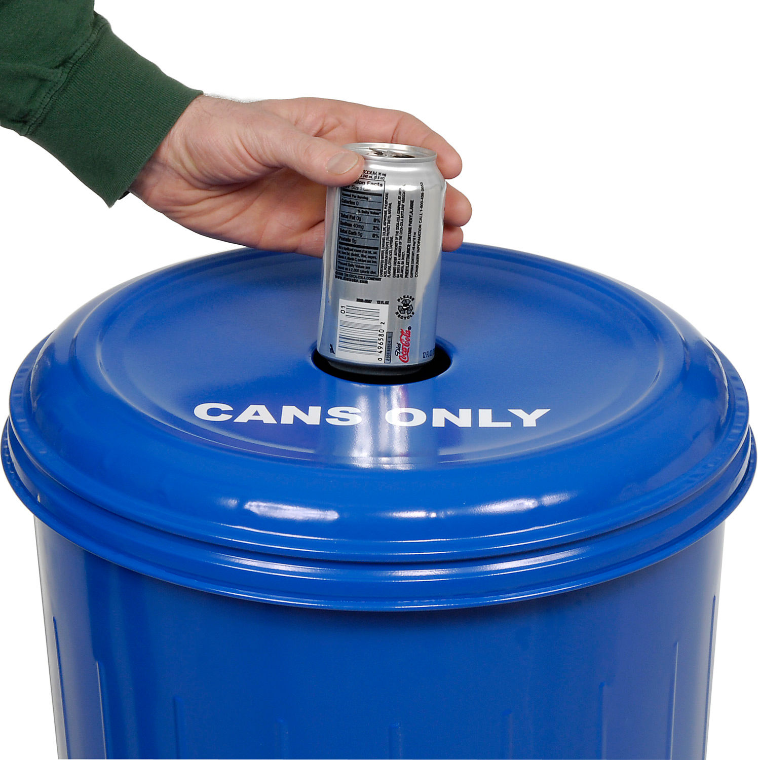Garbage Can & Recycling Recycling Round Steel Blue Recycling