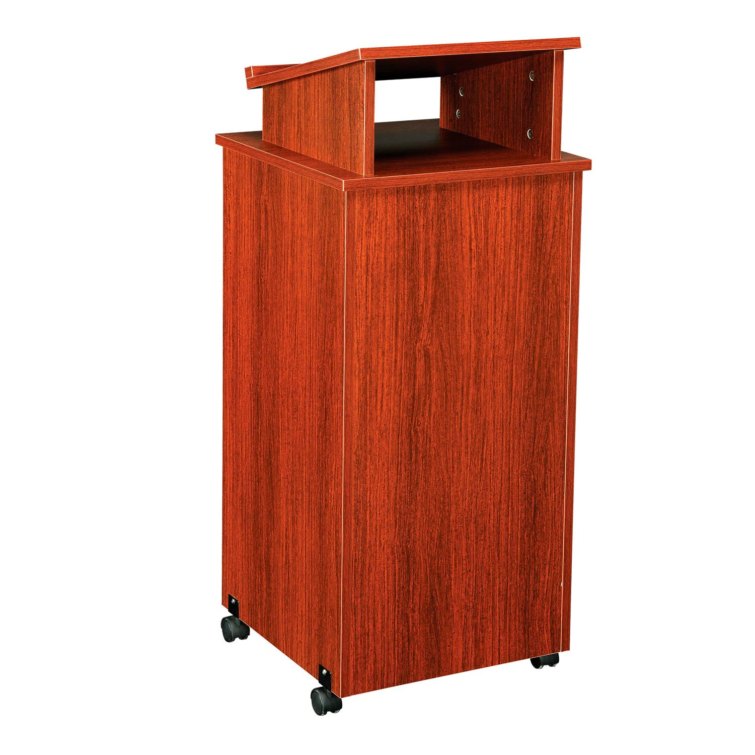 Lecterns Lecterns Mobile Podium / Lectern in Mahogany Finish