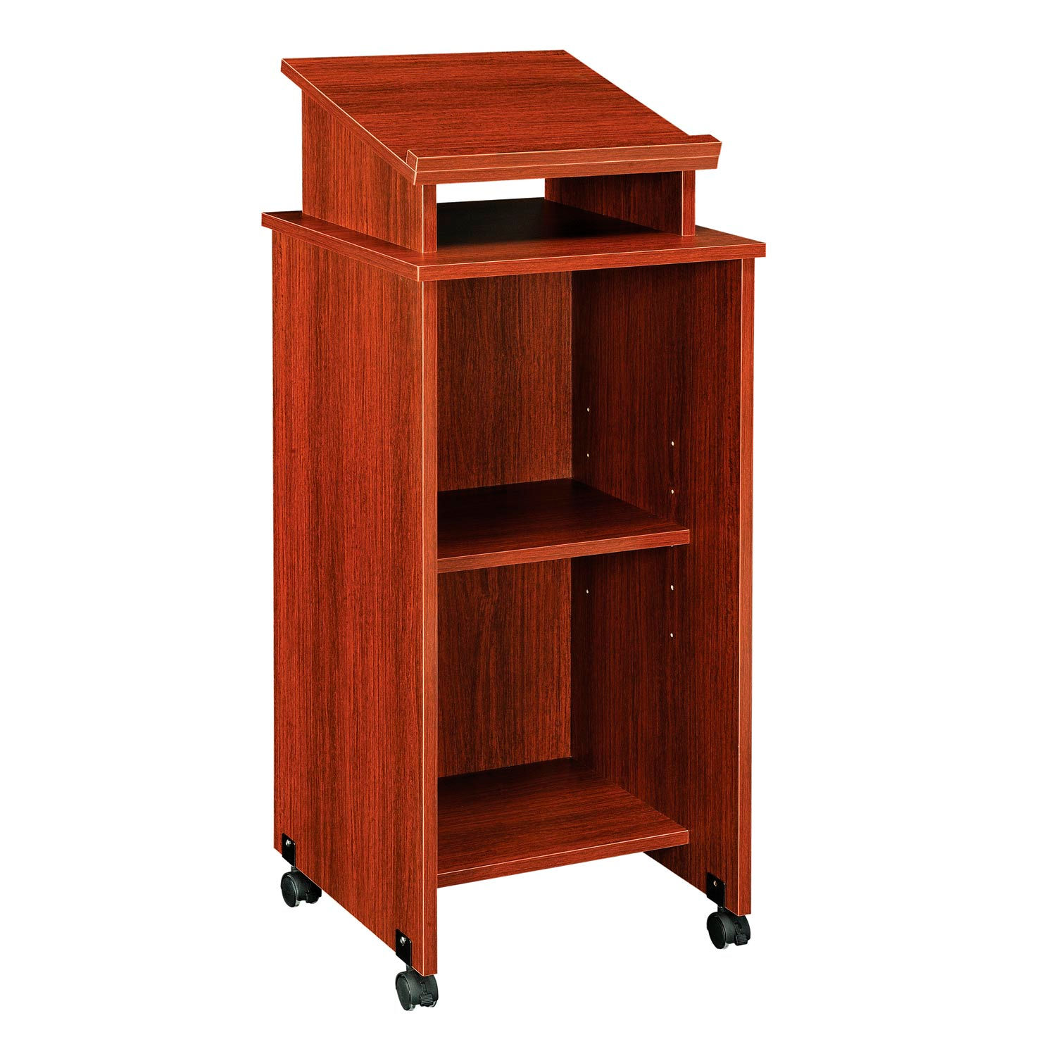Lecterns Lecterns Mobile Podium / Lectern in Mahogany Finish