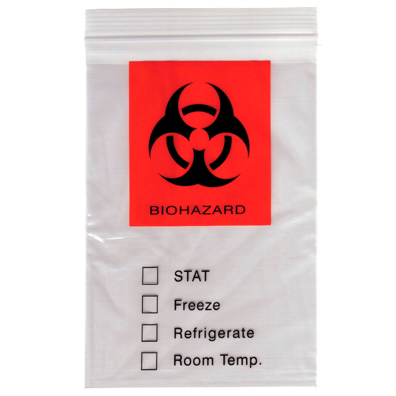 Biohazard Specimen Transport Bag 8/" X 10/" 1000//Case