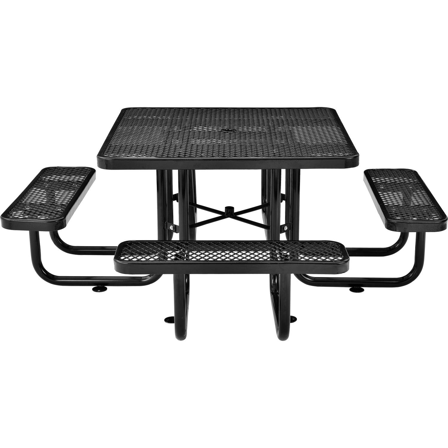 Benches & Picnic Tables Picnic Tables Steel 46" Square Outdoor