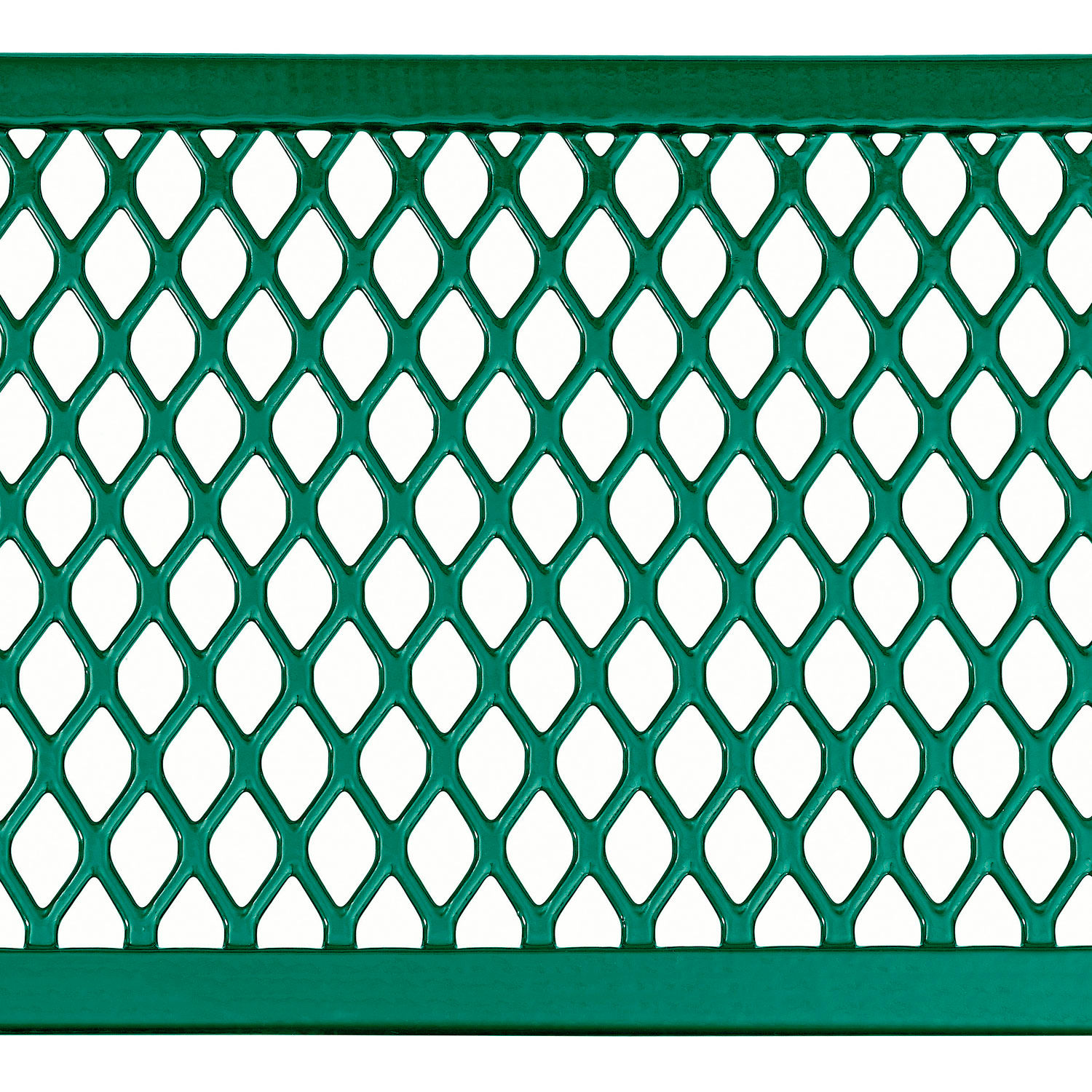 72" Expanded Metal Rectangular Picnic Table Green - Picture 7 of 8