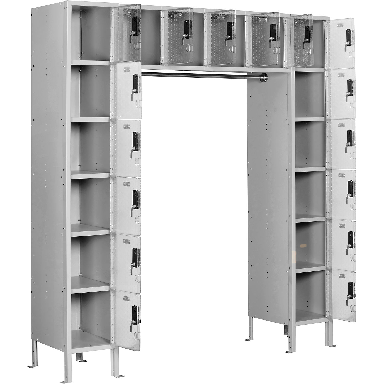 Global Industrial 16 Person Clear View Locker Digital Lock 72