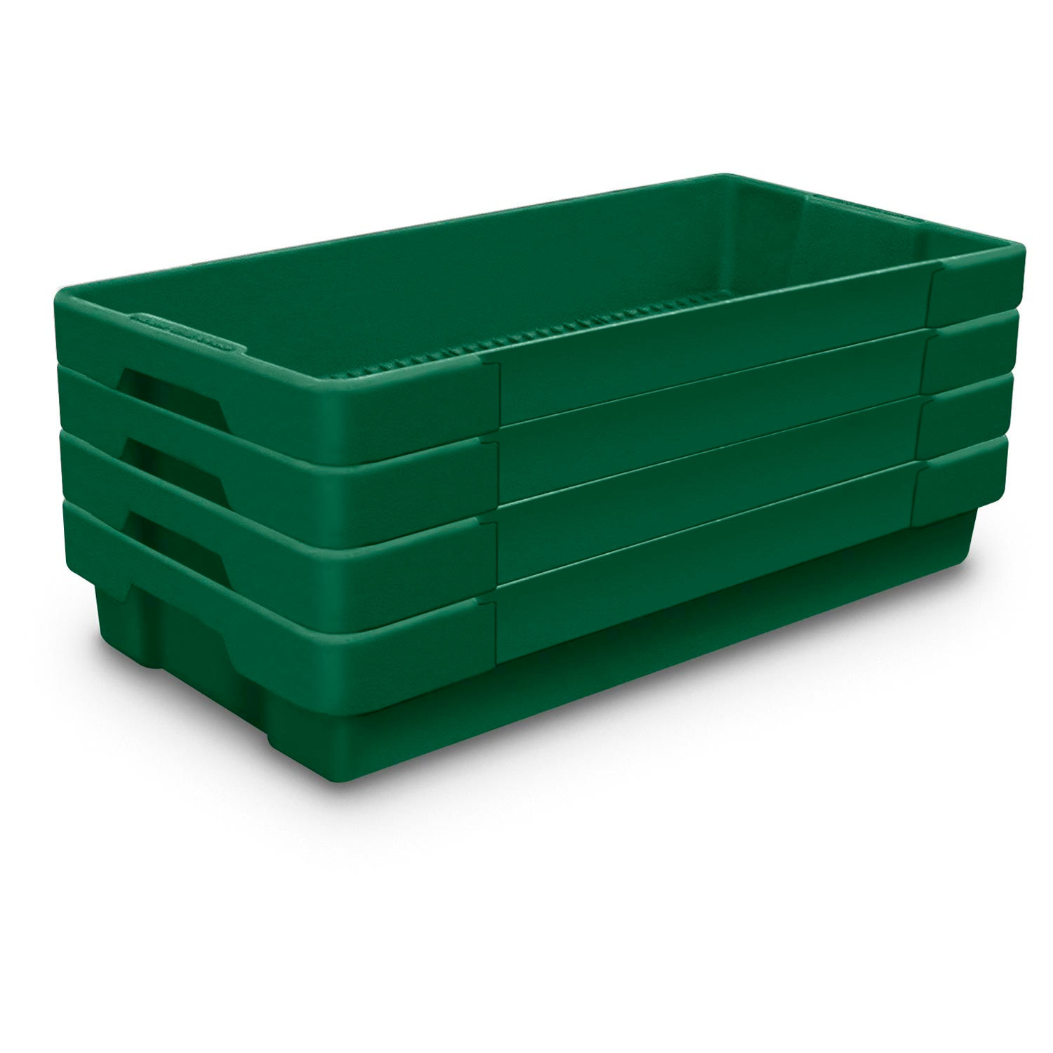 Trays Industrial TraysPlastic Plastic Utility Tray Dark Green 26" L X 121/2" W X 41/2 H