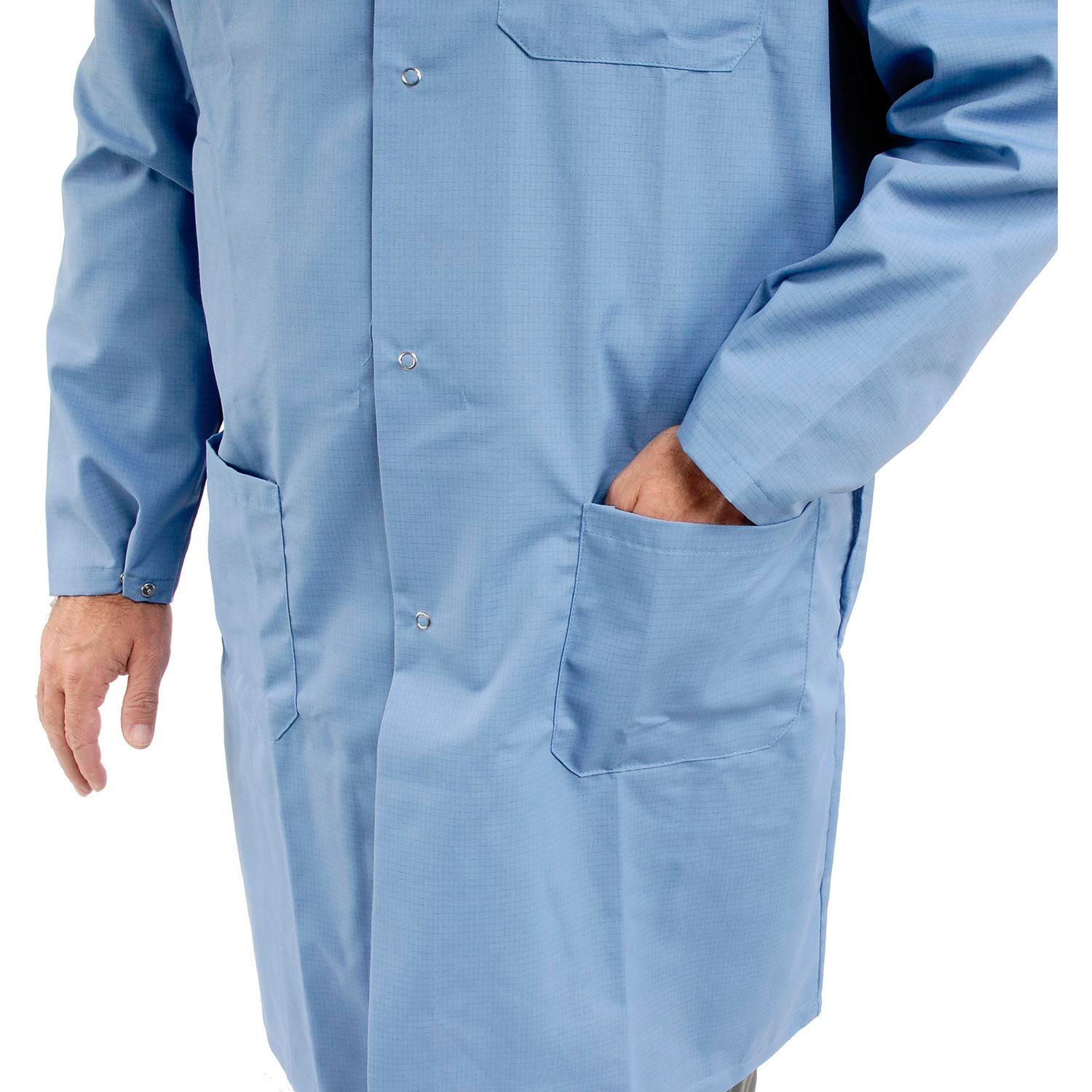 Protective Clothing Healthcare Uniforms Unisex Microstatic ESD Lab Coat Blue, XL 500752