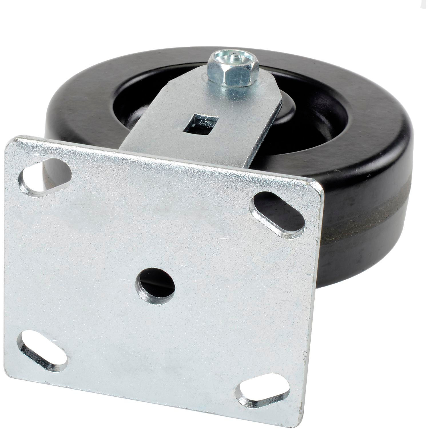 Casters Heavy Duty Heavy Duty Rigid Plate Caster 6" Plastic Wheel