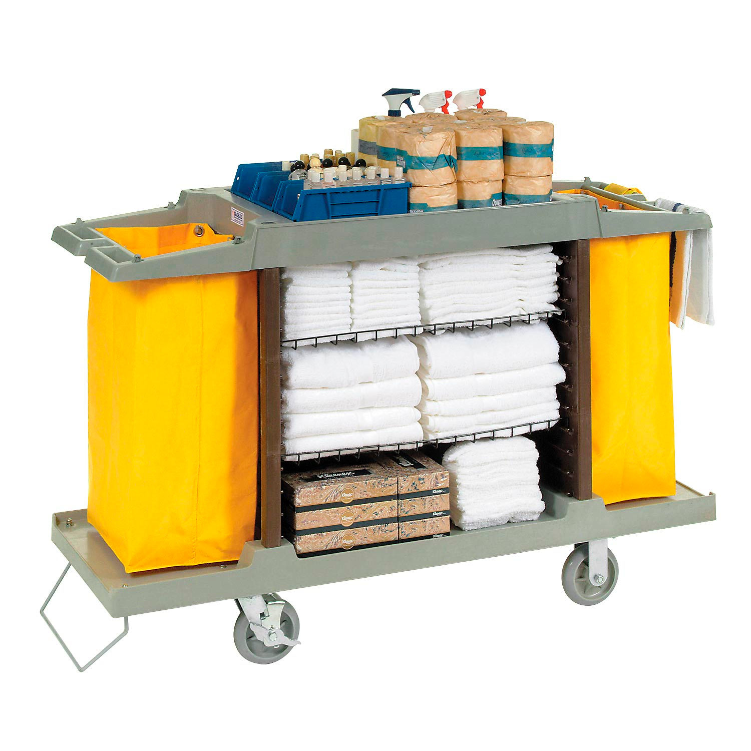 Janitorial & Cleaning Carts Housekeeping & Hotel Global™ Hotel Cart