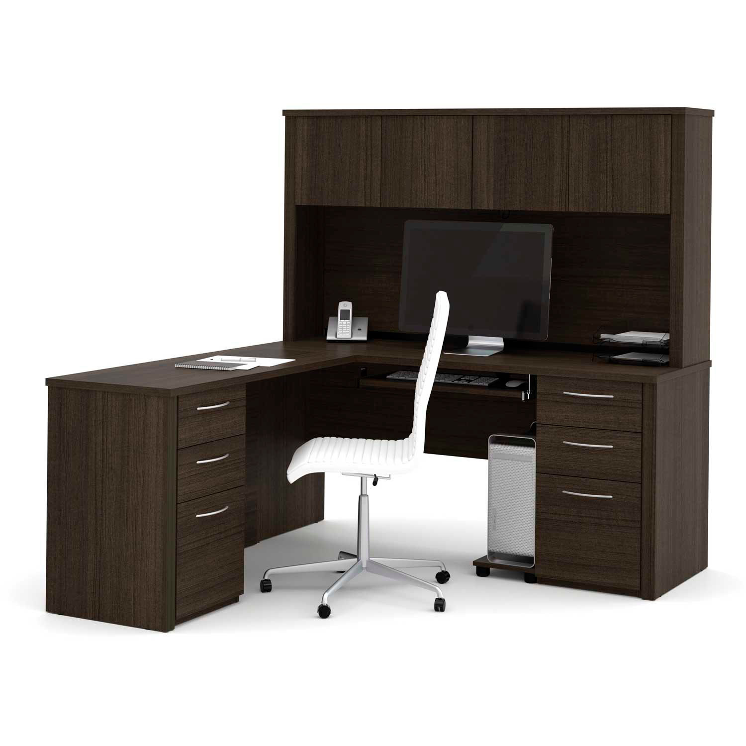 Desks Wood Laminate Office Collections Bestar 174 L Shaped