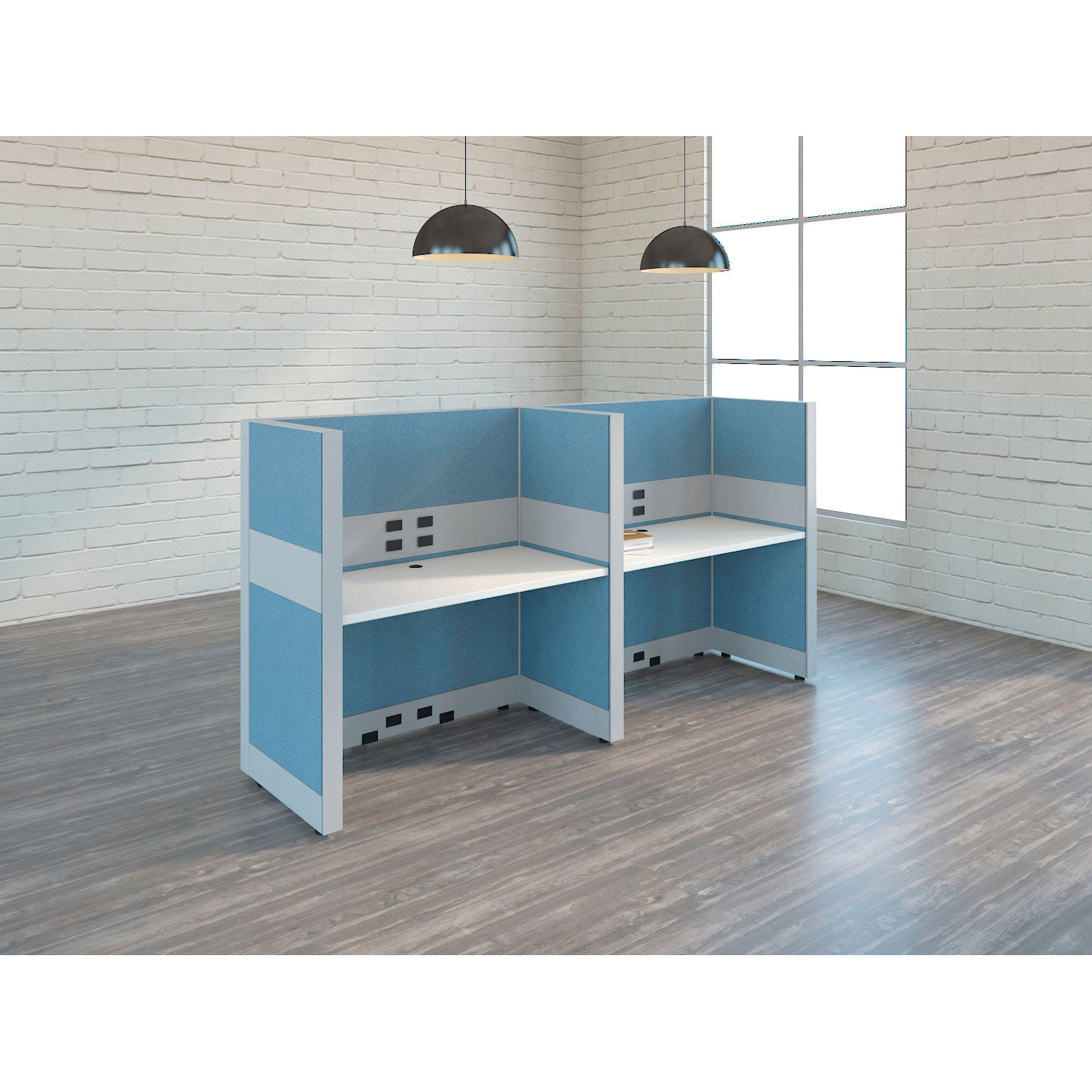 Interion Modular Partition Stacking Panel with Fabric 48