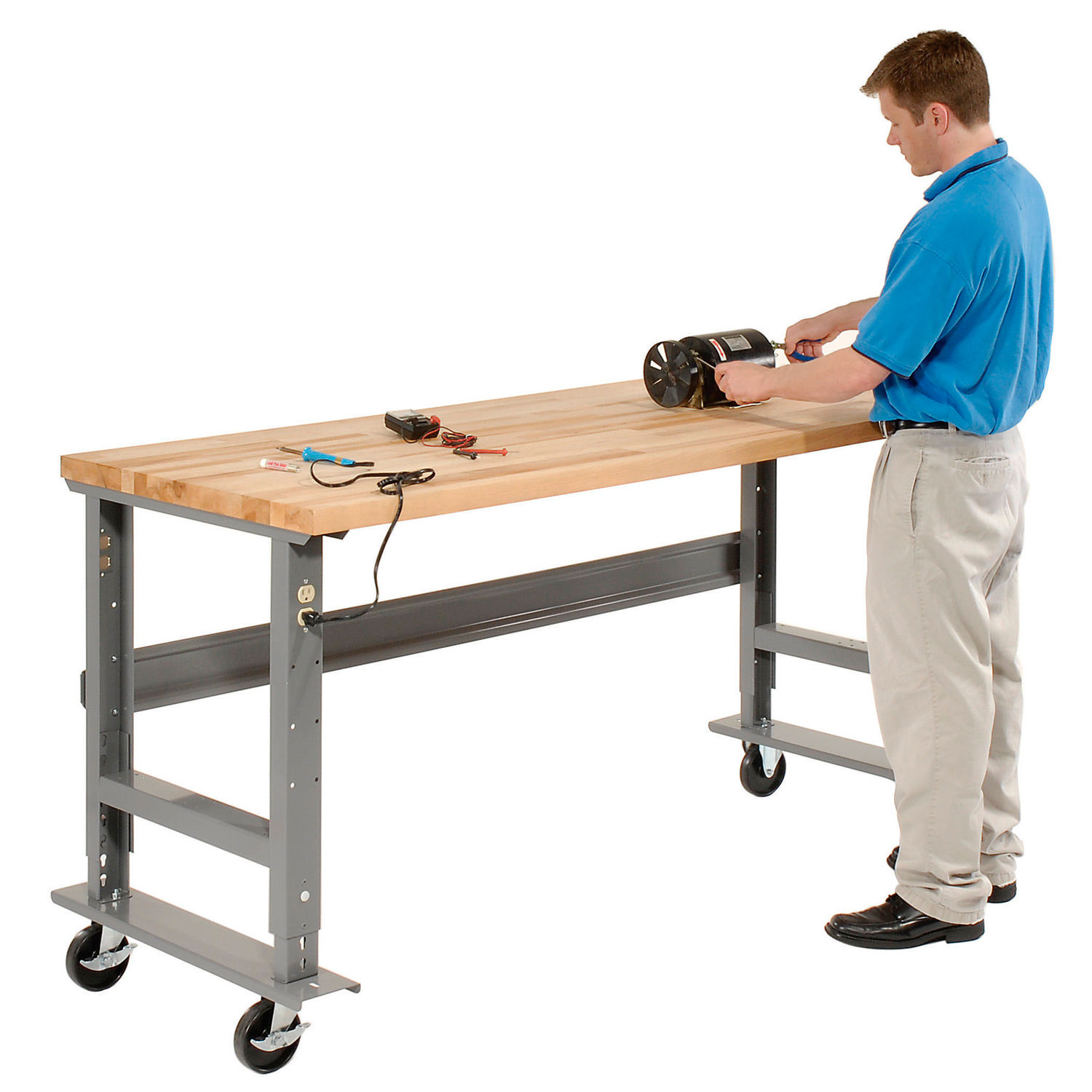 Mobile Work Bench | Adjustable Height | 48