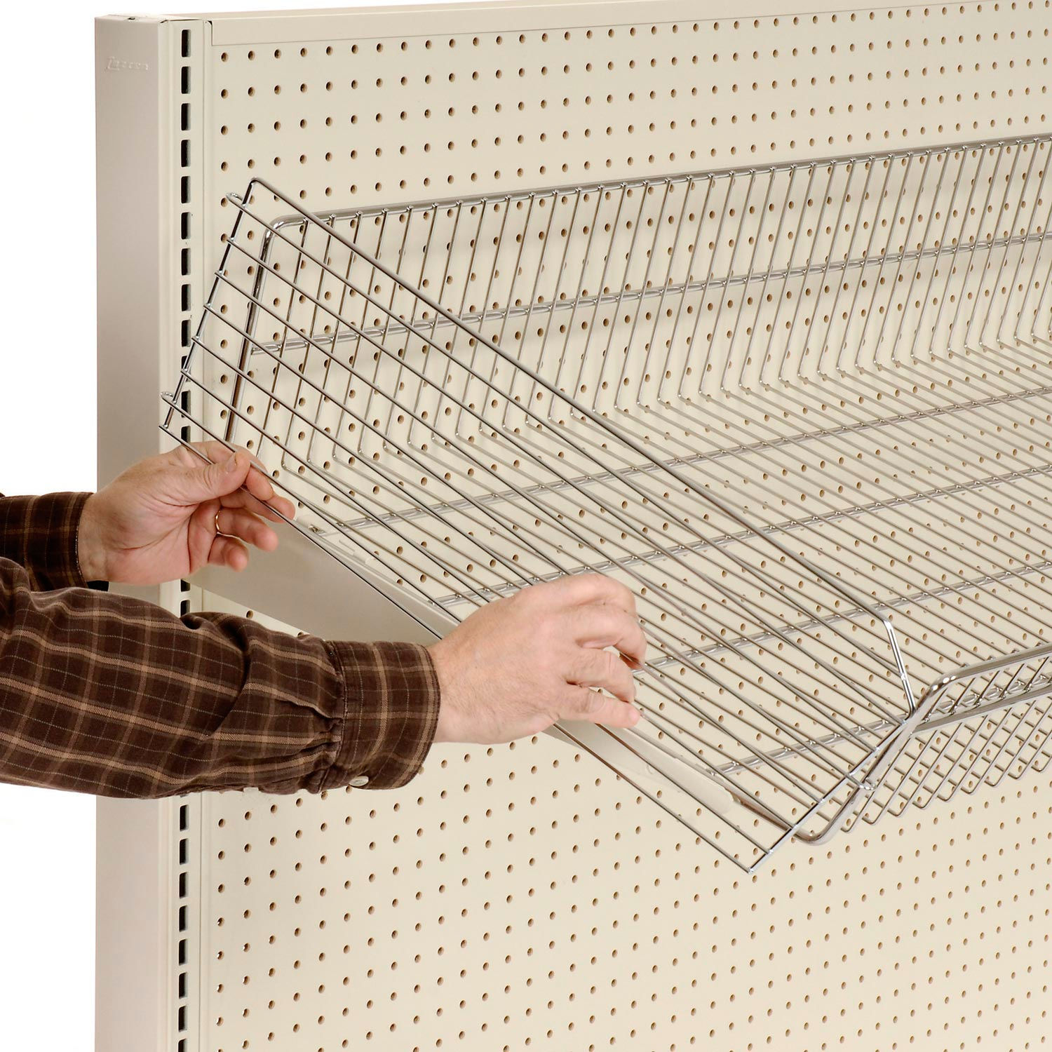 Shelving Gondola Shelving Basket Wire Divider 16"W x 8"D 796494