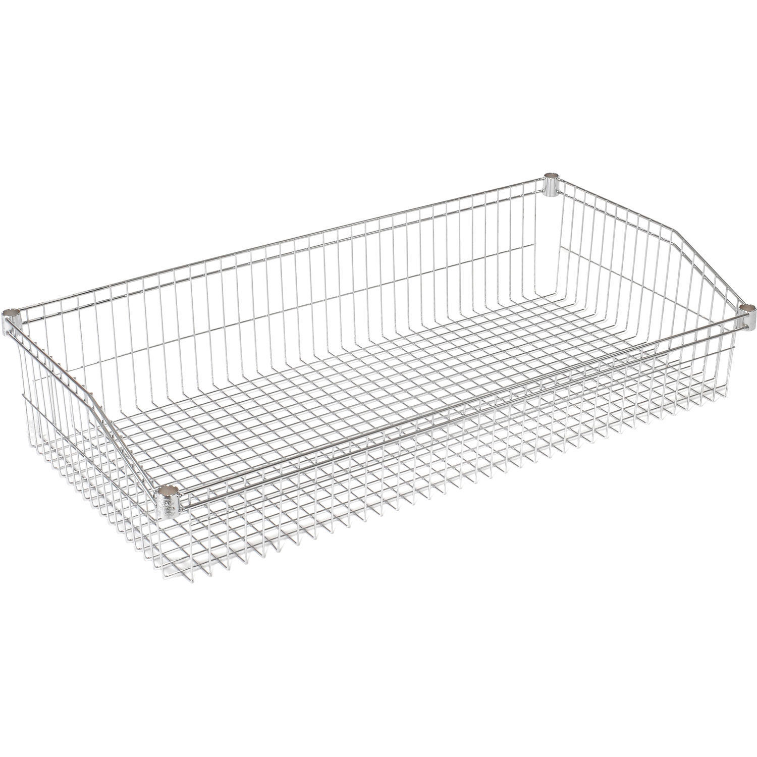 Wire Shelving Chrome Nexel Wire Shelf Individual Basket 24" x 48