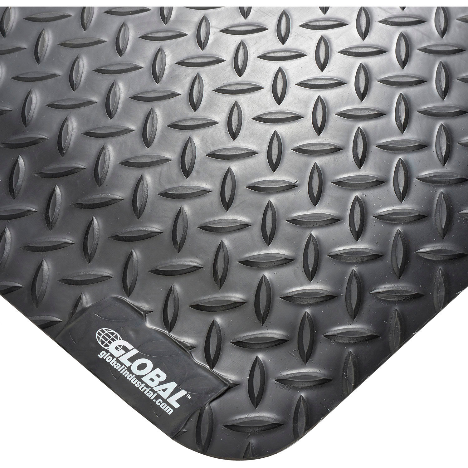 Mats & Runners Anti Fatigue Diamond Plate Ergonomic Mat 15/16" Thick 24"x36" Black 800320