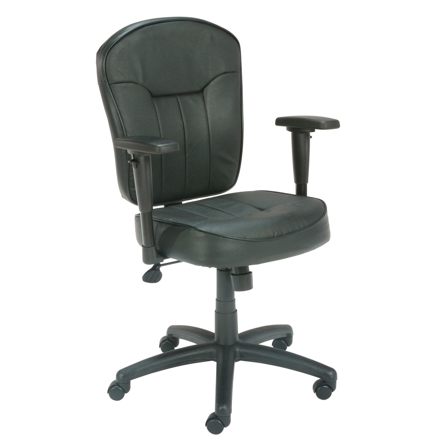 Chairs Leather Upholstered Boss Office Chair With Adjustable