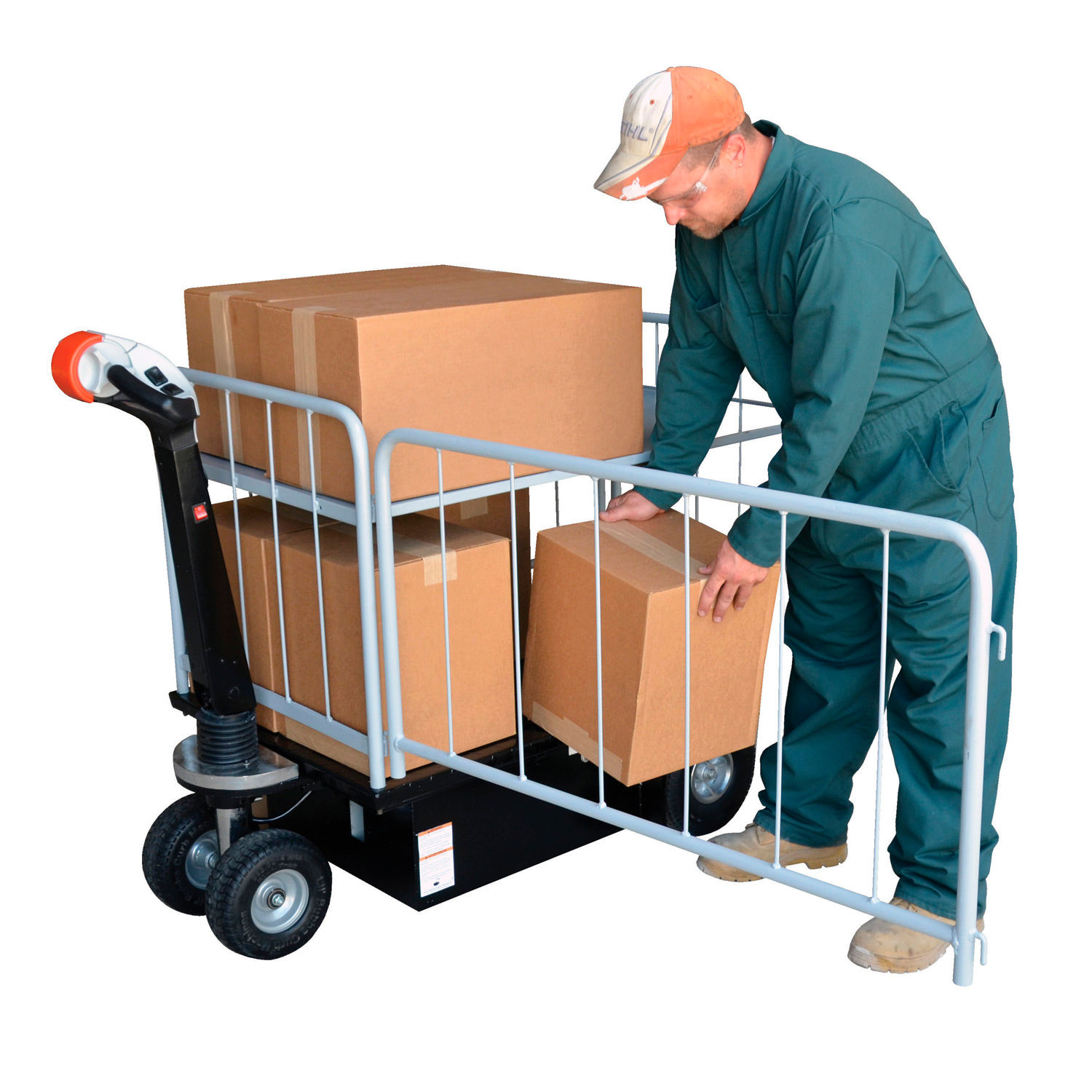 Platform Trucks Self Propelled Electric Power 2 Shelf Battery