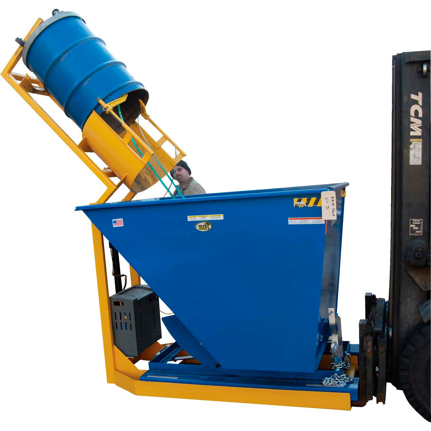 Forklifts & Attachments Trash Can Dumpers Vestil Battery Powered