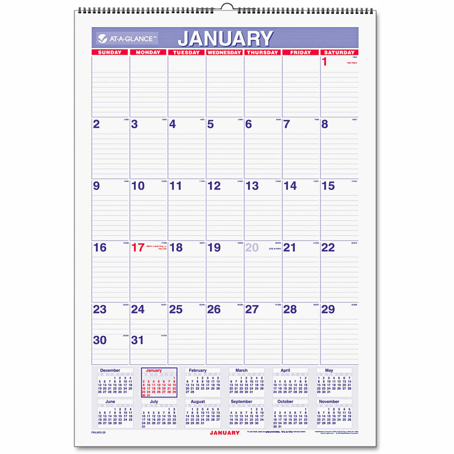 Calendars | Planners | Wall Calendars | AT-A-GLANCE® Erasable Wall ...