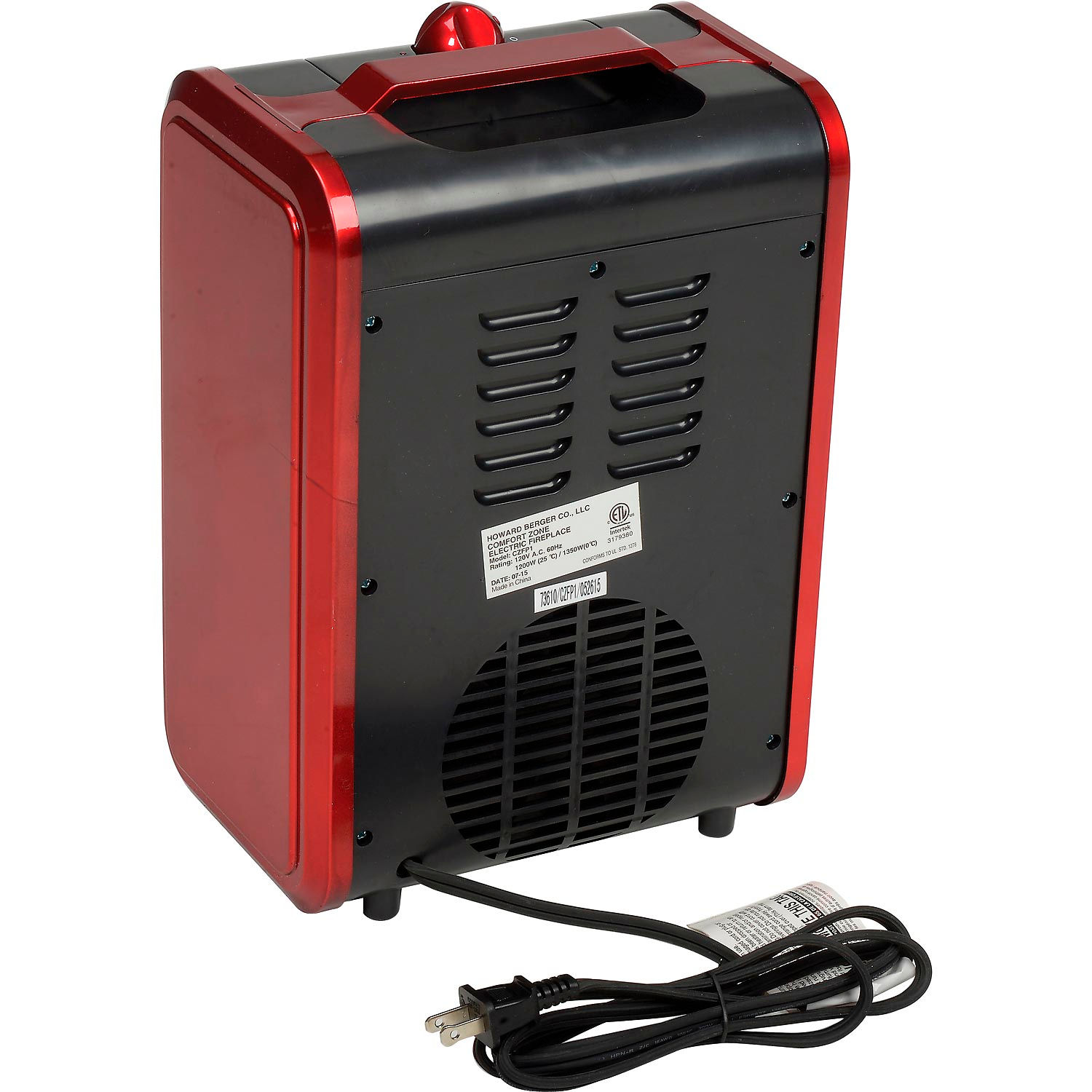 Heaters Portable Electric Comfort Zone® Portable Mini Fireplace