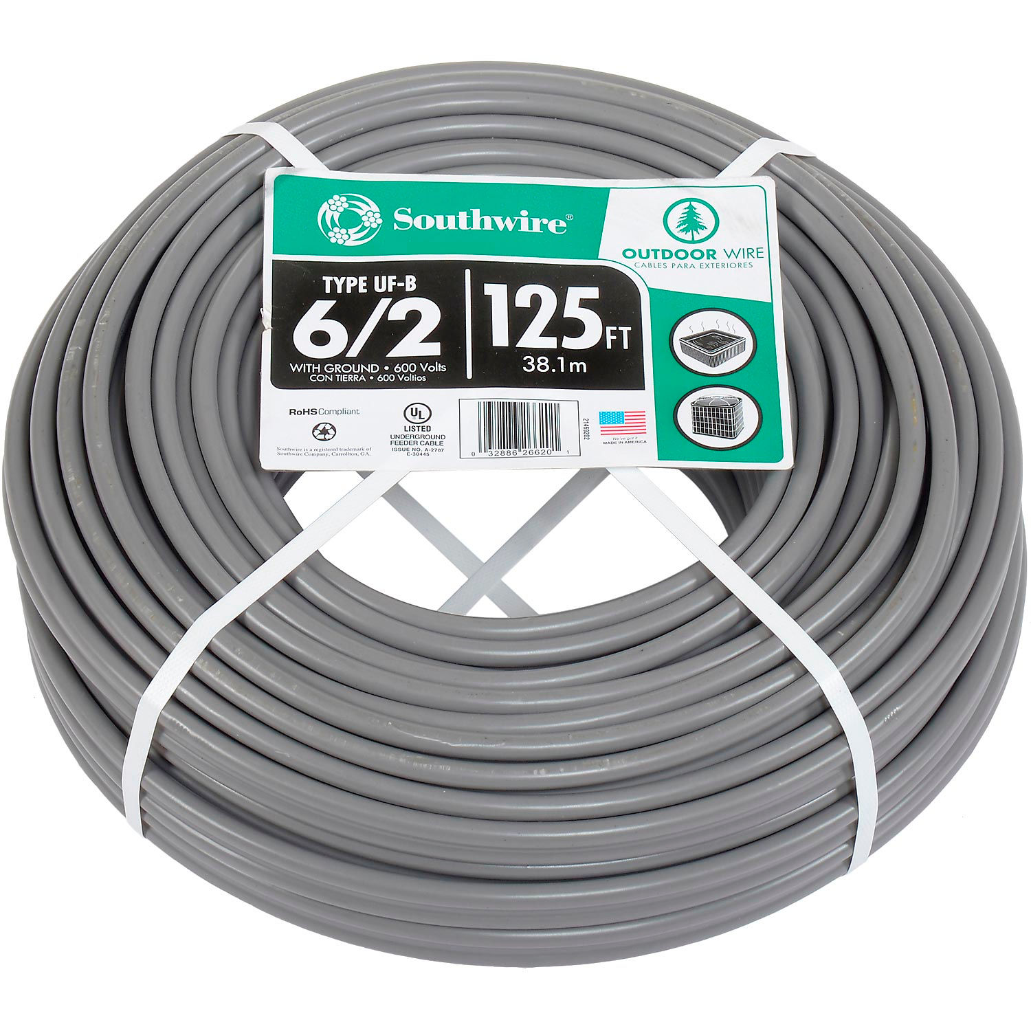 Wire Cable Electrical Wire Southwire 21469202 Uf B