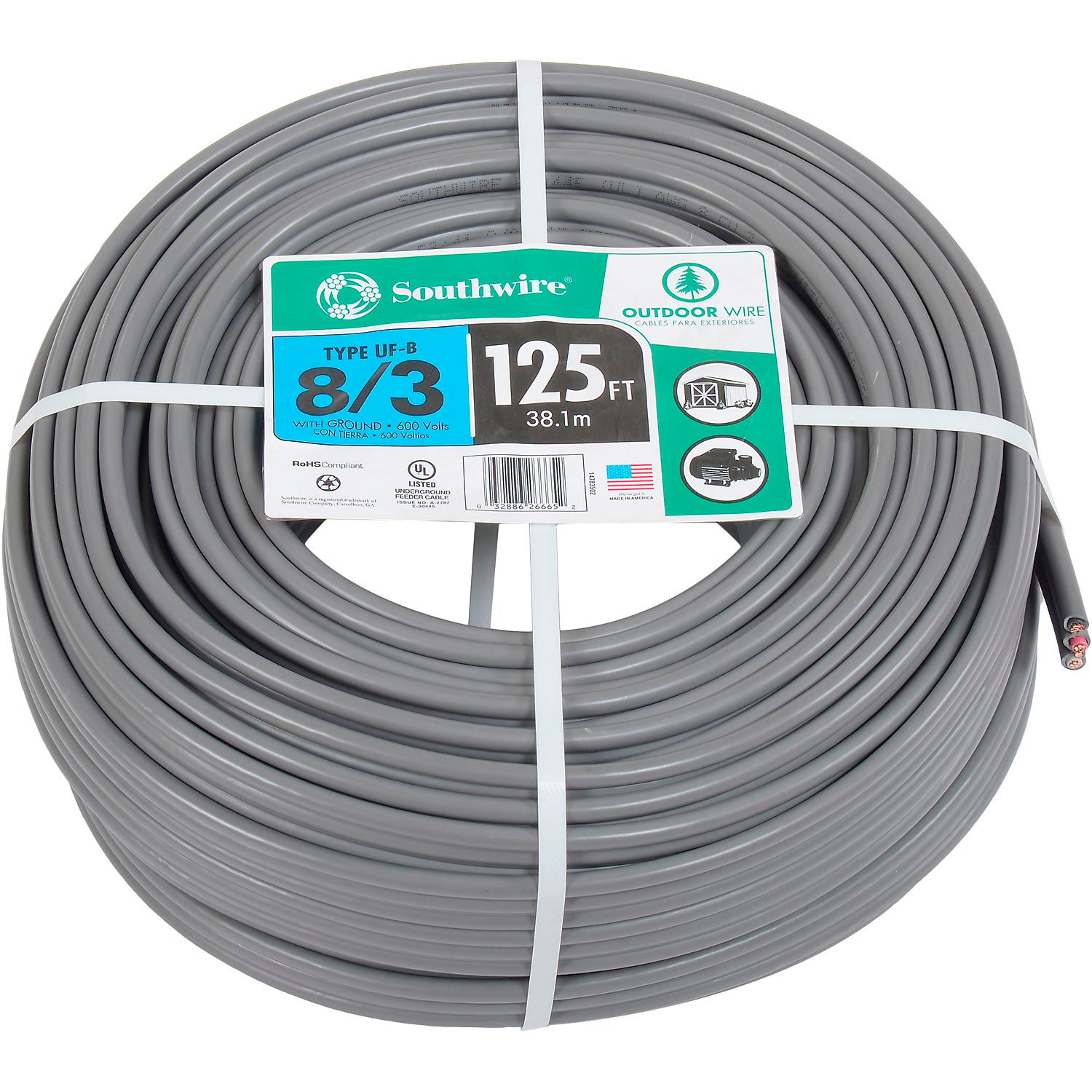 Wire Cable Electrical Wire Southwire 14783502 Uf B