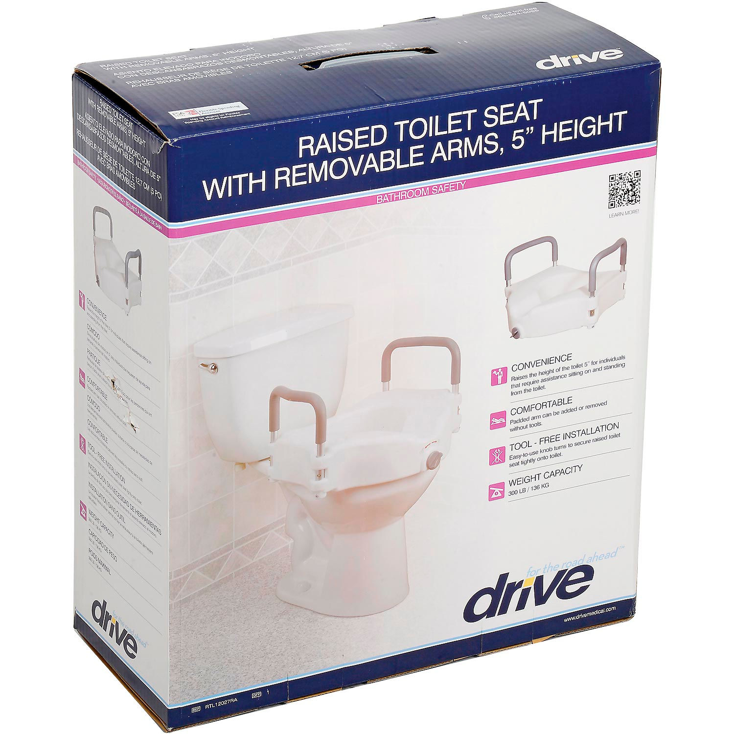 Medical Equipment | Bath Safety | Drive Medical RTL12027RA Elevated ...