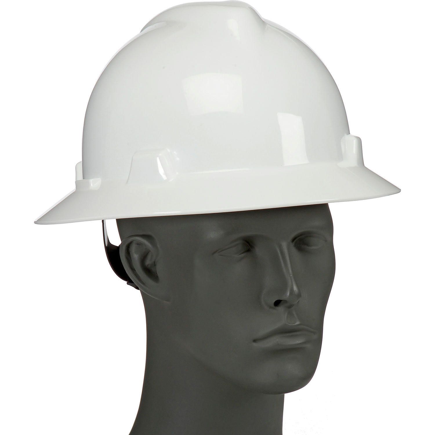 gray full brim hard hat