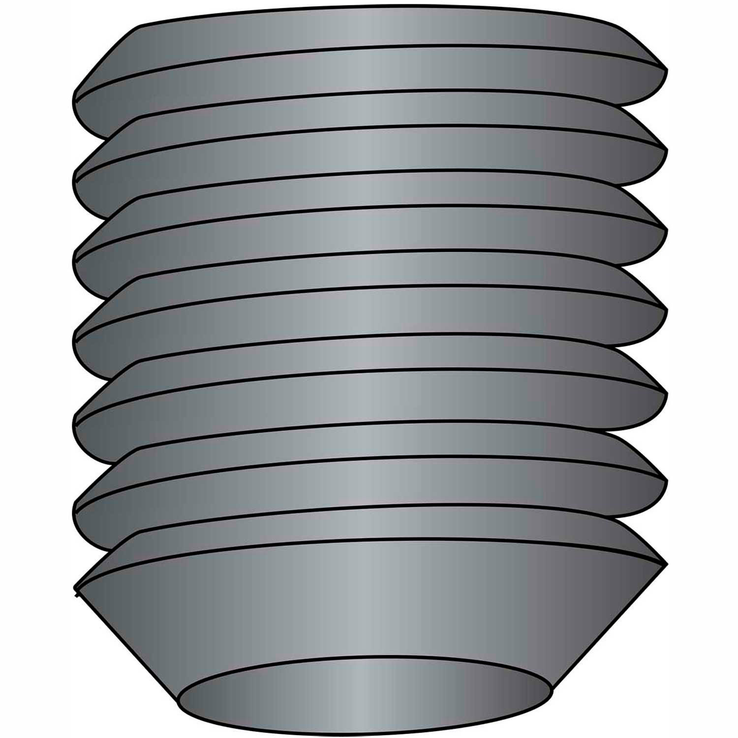 #10-24 x 1//8/" Coarse Thread Socket Set Screw Flat Pt Black Oxide
