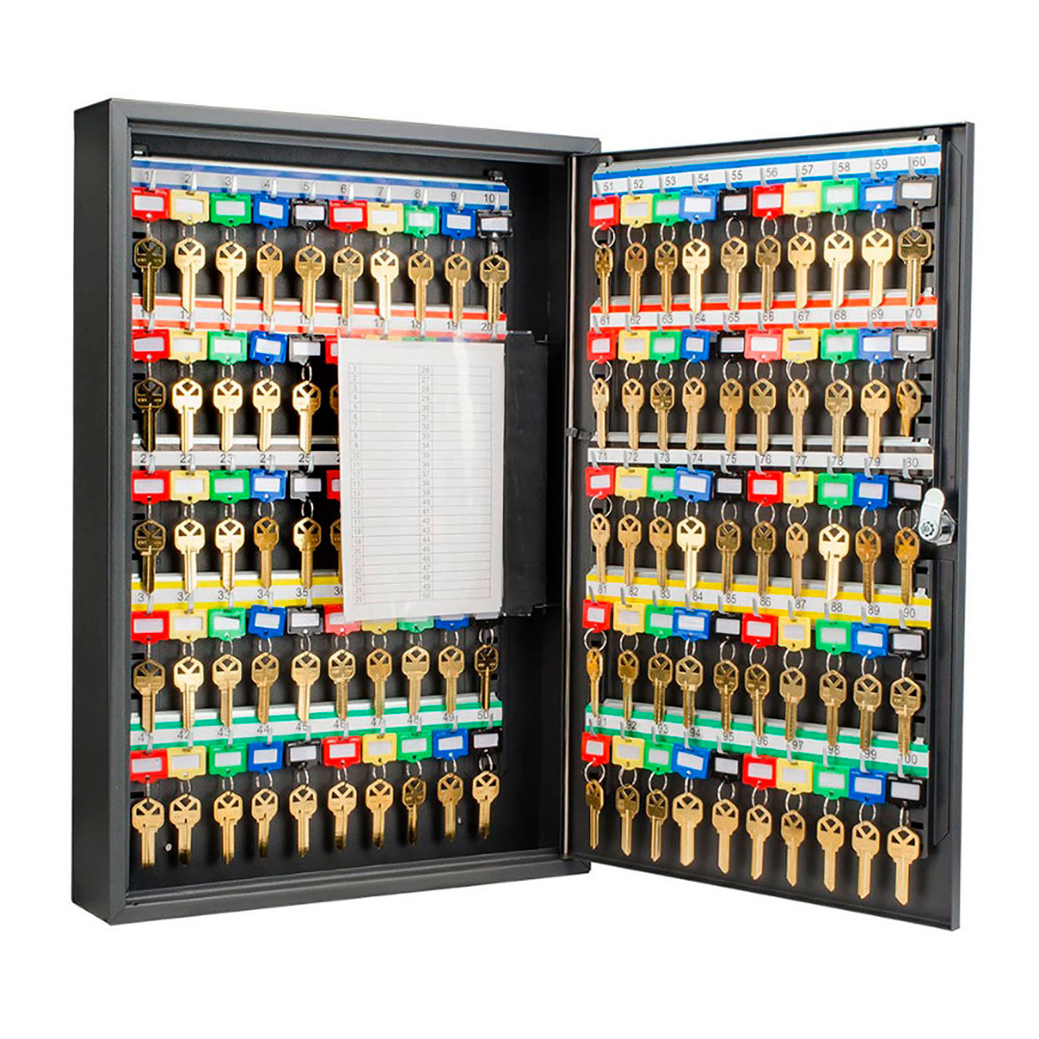 Barska CB12964 100 Keys Adjustable Key Lock Box 3"W x 14.74"L x 21.75"H ...