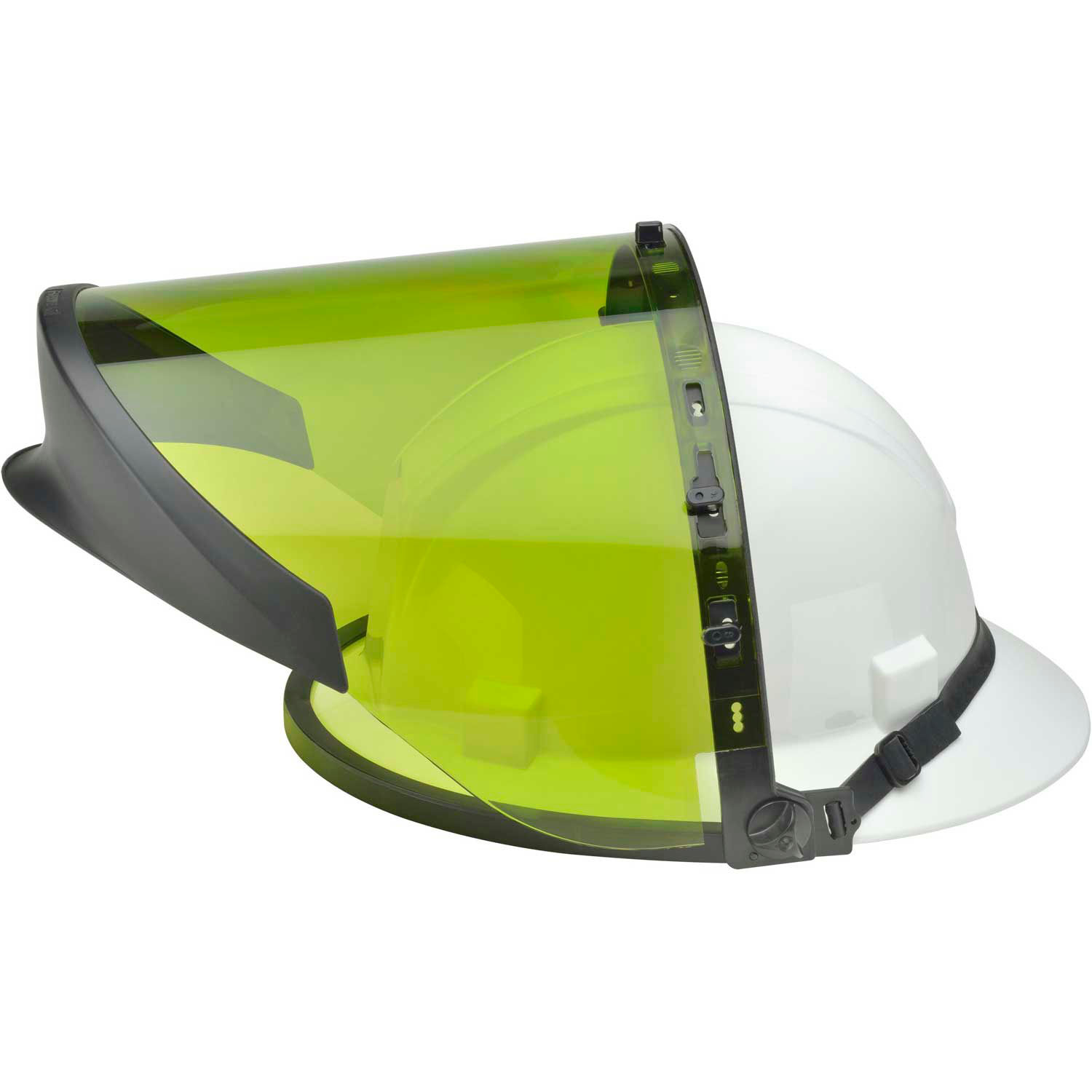 full brim hard hat face shield