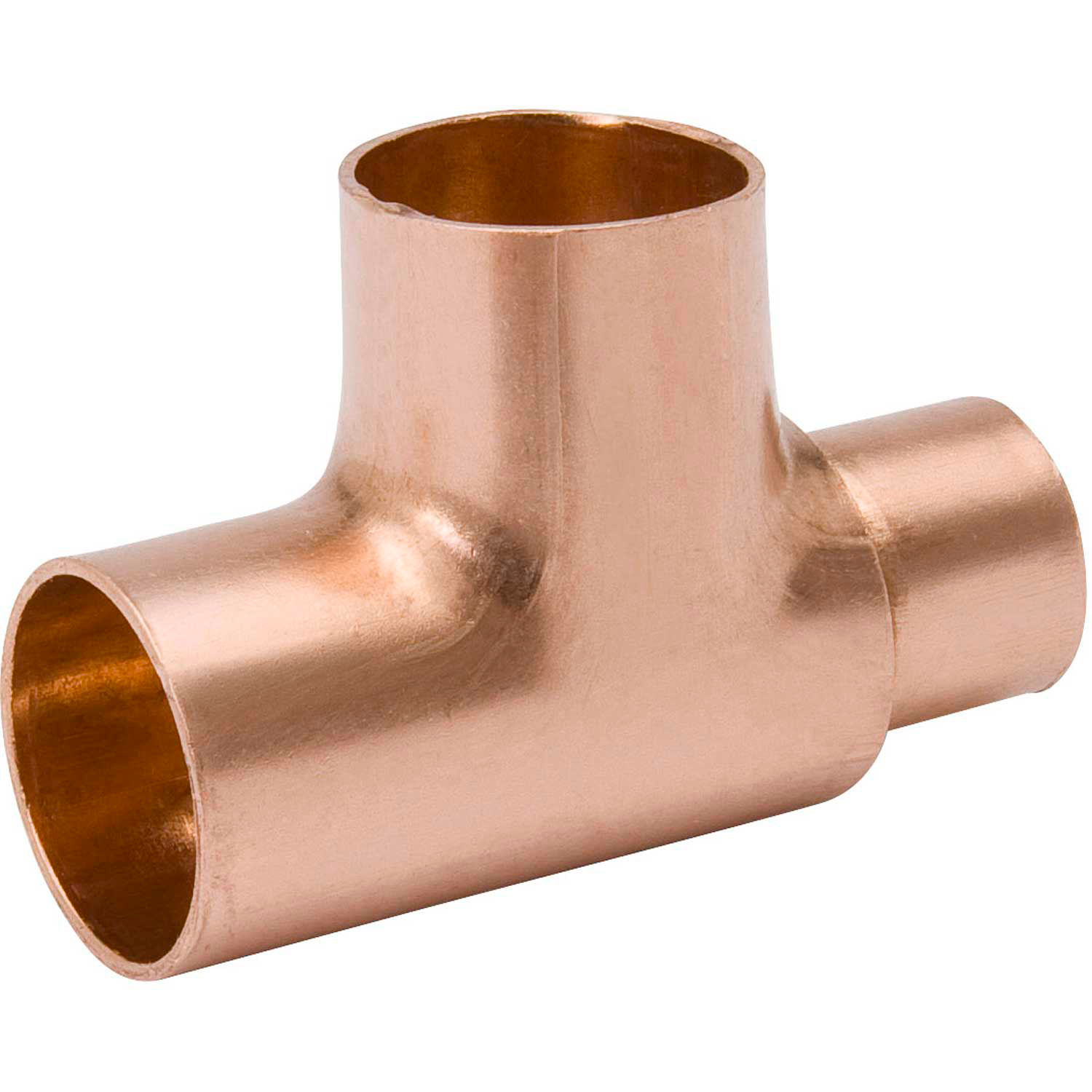 Pipe Fittings Copper Mueller W 3 4 In X 1 2 In X 3 8 In Wrot Copper Reducing Tee Copper B Globalindustrial Com