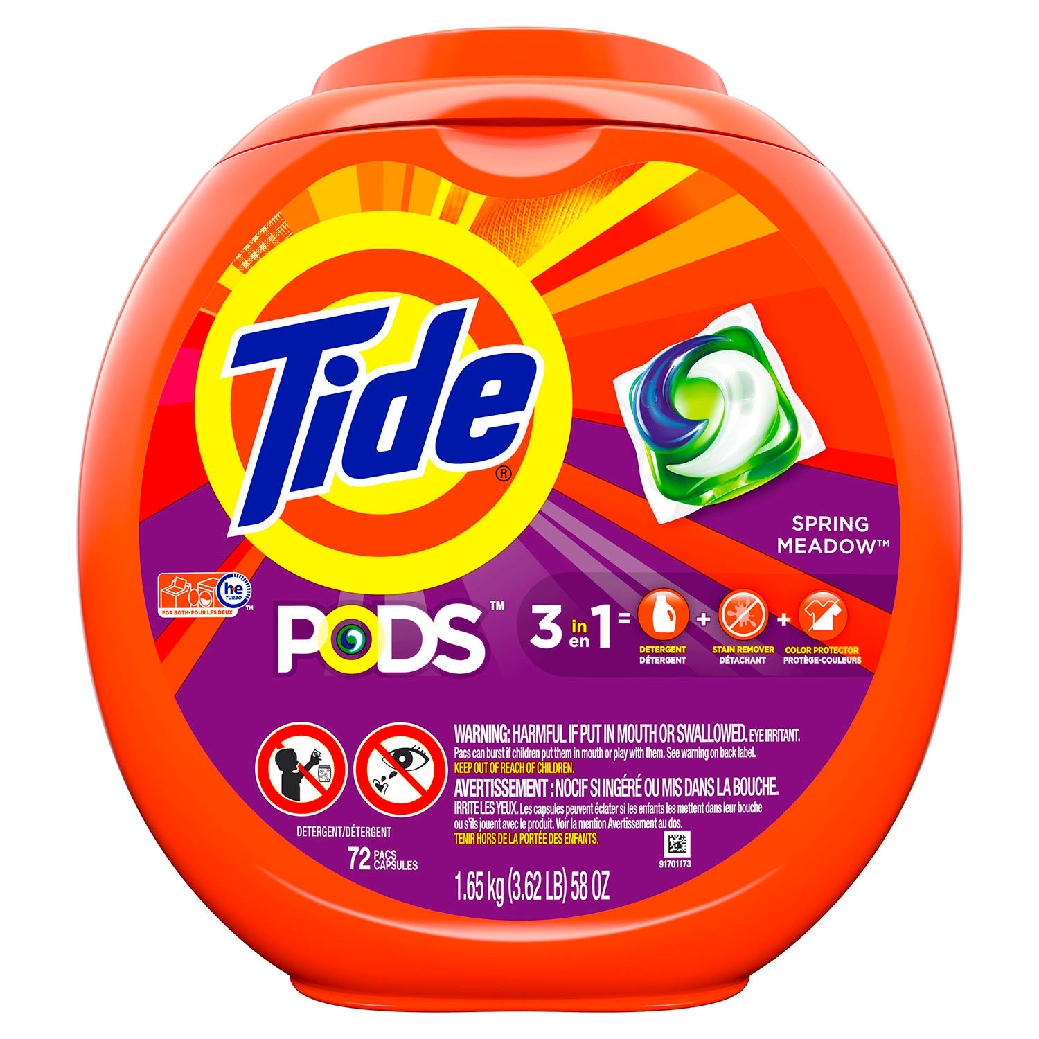 Cleaning Supplies Laundry Cleaners Tide PODS ® Detergent Packs, 72