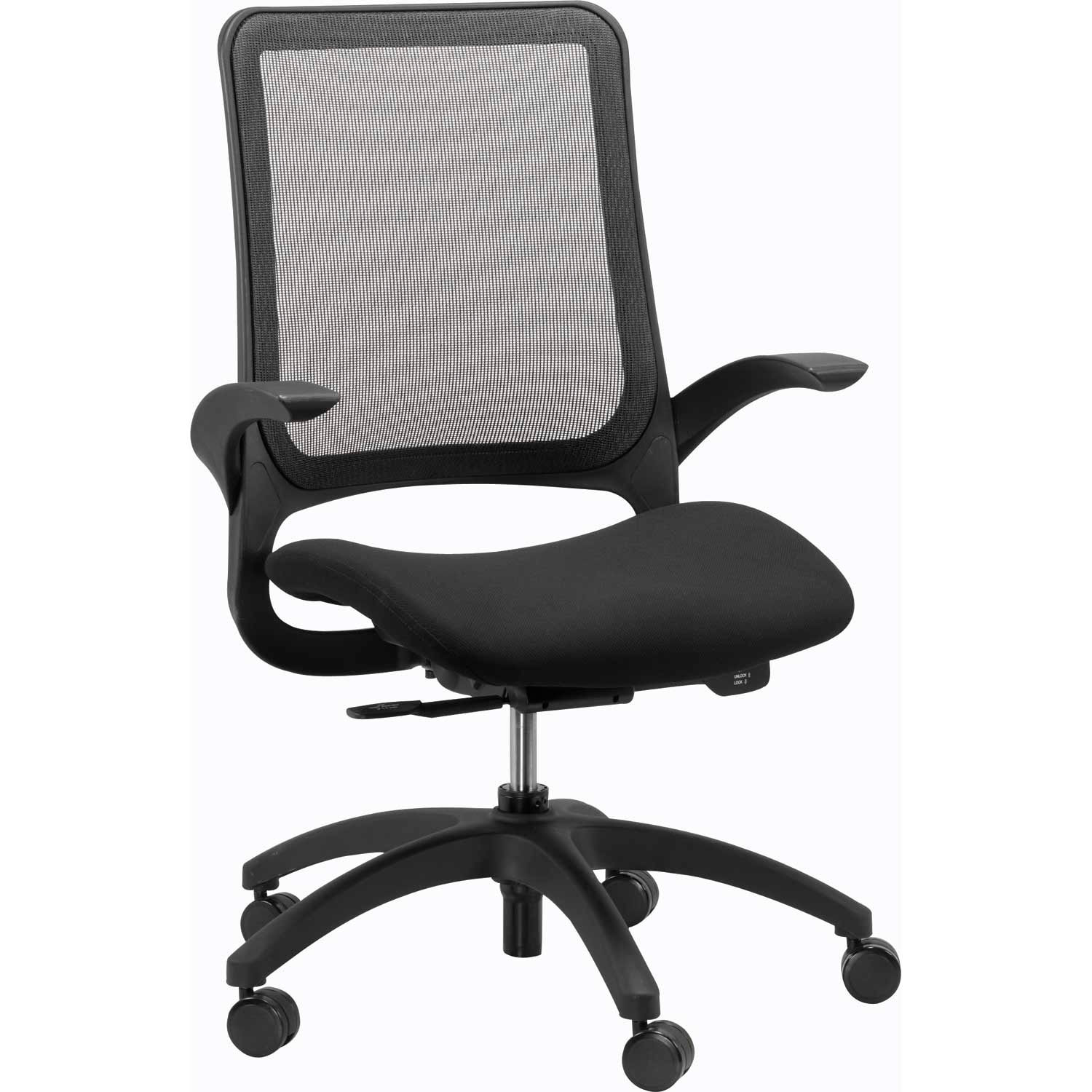 Chairs Mesh Eurotech Hawk Task Chair Black Fabric Non