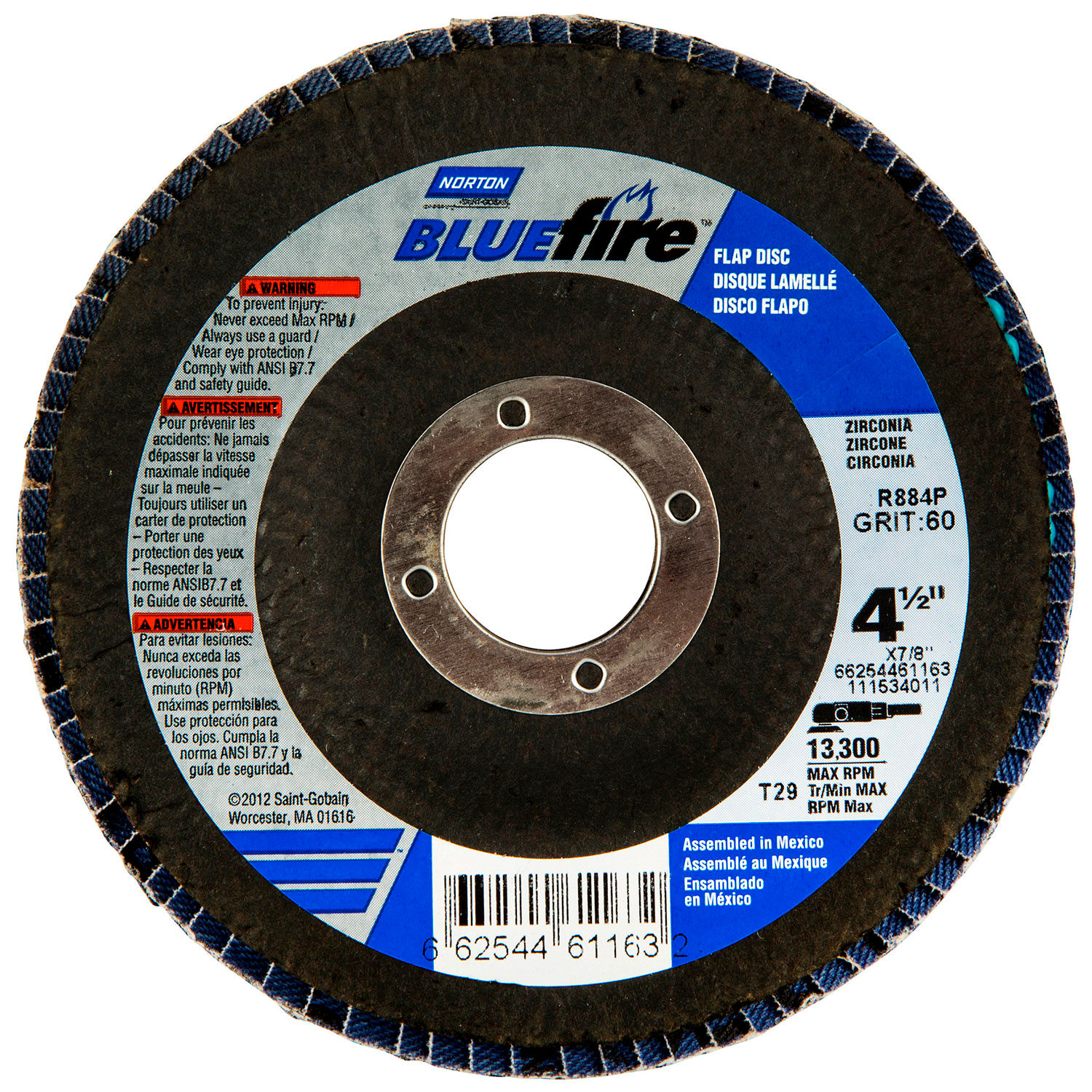 BUY 50 GET 10 FREE T-29 Flap Disc 4 1//2/" x 7//8/" Aluminum Oxide Various Grits
