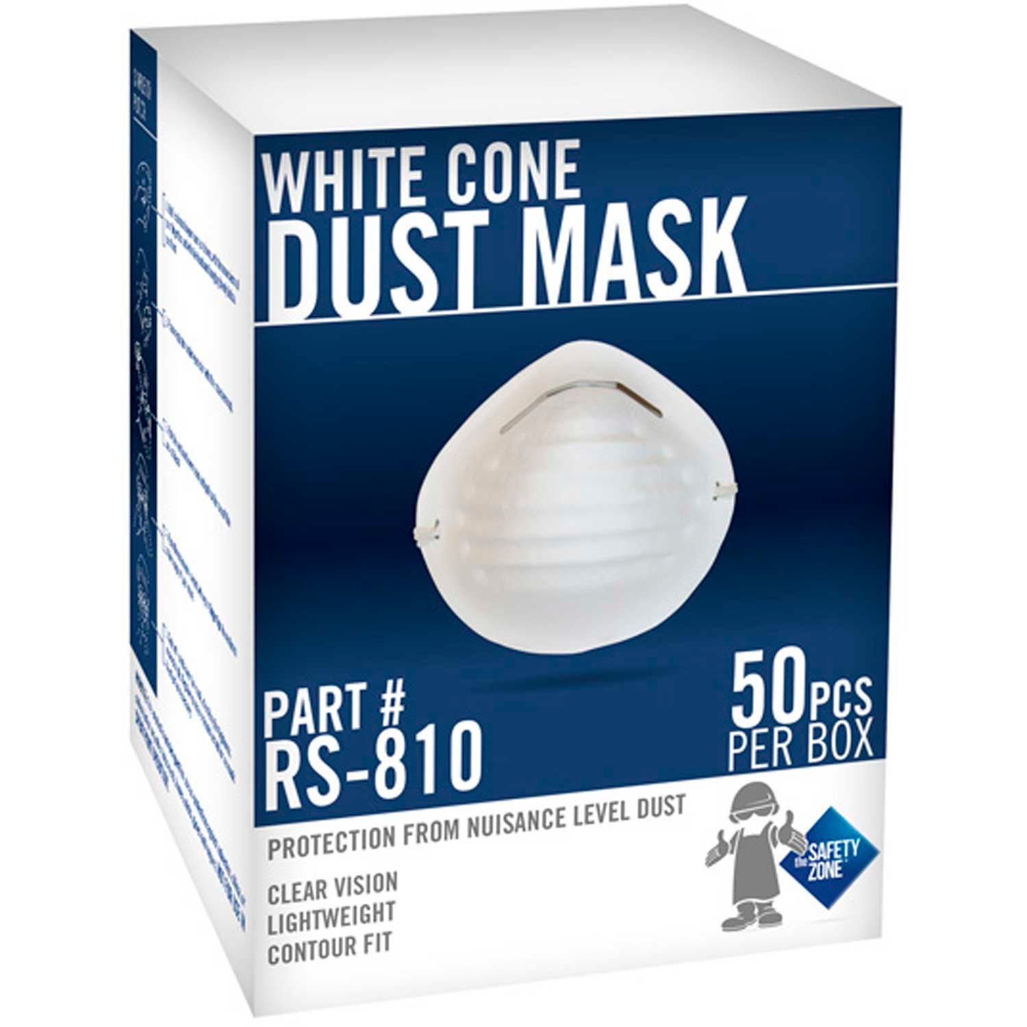 Respiratory Protection Disposable Respirators Safety Zone RS810 Disposable Dust Masks, 50