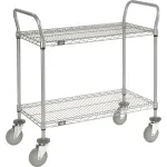 Nexel® Silver Epoxy Wire Utility Carts