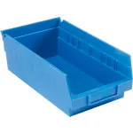 Global Industrial™ Plastic Nesting Storage Shelf Bin 11-1/8W x 11-5/8D x  4H Red - Pkg Qty 12