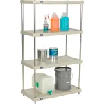Nexel® Chrome Wire Shelving Units with Plastic Shelves