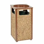 Stone Panel Steel Ash & Trash Receptacles