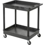 Round Post Service & Utility Carts with Tray Shelf