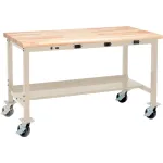 Global Industrial™ Fixed Height Mobile Workbenches with Power