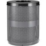 Thermoplastic Coated Perforated Steel Trash Cans