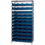 Global Industrial™ Chrome Wire Shelving with Shelf Bins