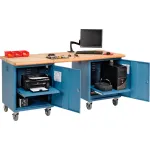 Global Industrial™ Double Pedestal Mobile Workbenches