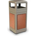 Stone Panel Plastic Decorative Trash Cans